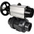 Кран шаровой BV4242E-FP-GRM-ISO Дн100 Ру10 полнопроходной, корпус - НПВХ, шар - НПВХ, уплотнение - EPDM, с пневмоприводом PA-DA-105-1 и пневмораспределителем 4M310-08 DC24V в Омске