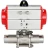 Кран шаровой BV3131P(3pc)-FP-W-ISO-H LONG Ду40 Ру40 полнопроходной, корпус - нержавеющая сталь 304, уплотнение - PTFE, под приварку, с пневмоприводом PA-DA-065 в Омске