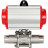 Кран шаровой BV3131P(3pc)-FP-W-ISO-H LONG Ду40 Ру40 полнопроходной, корпус - нержавеющая сталь 304, уплотнение - PTFE, под приварку, с пневмоприводом PA-DA-065 в Омске