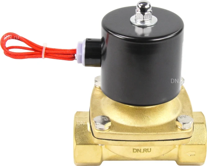 Клапан электромагнитный VS100-NT-NC-220VAC 1 1/4″ Ду32 Ру10, соленоидный двухходовой, корпус - латунь, уплотнение - NBR, резьбовой, нормально-закрытый, прямого действия, катушка - 220В в Омске