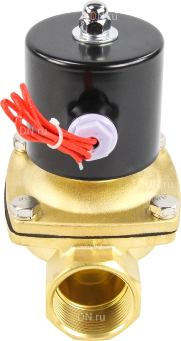 Клапан электромагнитный VS100-NT-NC-220VAC 1 1/4″ Ду32 Ру10, соленоидный двухходовой, корпус - латунь, уплотнение - NBR, резьбовой, нормально-закрытый, прямого действия, катушка - 220В в Омске