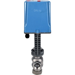 Клапан регулирующий VRg1-31M-PED-T 1 1/2″ Ду40 Ру25 двухходовой, односедельный, резьбовой, корпус - нержавеющая сталь AISI304, уплотнение - металл с электроприводом XCK220-1500 AC220V