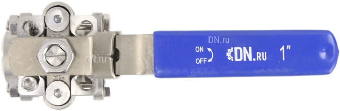 Кран шаровой BV3232P(3pc)-FP-W-ISO-H Ду100 Ру25 полнопроходной двухходовой, нержавеющая сталь SS316, под приварку, уплотнение - PTFE, с ISO фланцем и рукояткой в Омске