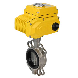 Затвор дисковый поворотный WBV3232E-2W-Fb-H Ду300 Ру16, корпус - нержавеющая сталь 316L, диск - нержавеющая сталь 316L, уплотнение - EPDM, с электроприводом QT-N-060EM-O1-24VDC-У1 24В