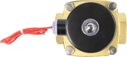Клапан электромагнитный VS100-NT-NC-220VAC 1 1/2″ Ду40 Ру10, соленоидный двухходовой, корпус - латунь, уплотнение - NBR, резьбовой, нормально-закрытый, прямого действия, катушка - 220В
