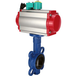 Затвор дисковый поворотный WBV1132N-2W-Fb-H Ду125 Ру16 корпус - чугун GG25, диск - нержавеющая сталь 316L, уплотнение - NBR, с пневмоприводом PA-DA-105 и магнитным переключателем ALS200D