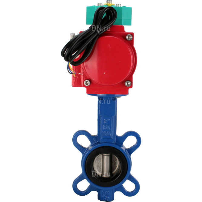 Затвор дисковый поворотный WBV1132N-2W-Fb-H Ду125 Ру16 корпус - чугун GG25, диск - нержавеющая сталь 316L, уплотнение - NBR, с пневмоприводом PA-DA-105 и магнитным переключателем ALS200D в Омске