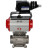 Кран шаровой BV3232P(3pc)-FP-W-ISO-H Ду25 Ру63, полнопроходной под приварку, нержавеющая сталь SS316, уплотнение - PTFE, с пневмоприводом PA-DA-052 двойного действия и с электропневматическим поворотным позиционером YT-1000RSN без обратной связи в Омске
