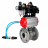 Кран шаровой BV3232P(2pc)-FP-F-ISO-H WDVF Ду65 Ру16 полнопроходной, фланцевый, корпус - нержавеющая сталь 316, уплотнение - PTFE, с пневмоприводом PA-SA-130, пневмораспределителем 4V320-10 AC220V, БКВ APL-410N EX и БПВ AFC2000 в Омске