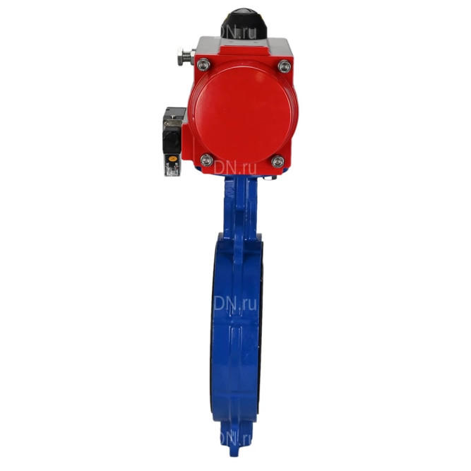 Затвор дисковый поворотный WBV1413E-2W-Fb-H Ду200 Ру16, корпус - чугун GGG50, диск - чугун GGG40, уплотнение - EPDM, с пневмоприводом PA-SA-160 и пневмораспределителем 4M310-08 AC220V в Омске