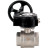 Кран шаровой BV3232P(2pc)-FP-T-ISO-H Ду80 Ру40 полнопроходной двухходовой, нержавеющая сталь SS316, внутренняя резьба, уплотнение - PTFE, с редуктором RDN RQN4-500Z-T30 в Омске