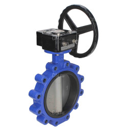 Затвор дисковый поворотный WBV1631N-2W-Fb-R Ду250 Ру16 LUG межфланцевый, корпус - чугун QT450, диск - нержавеющая сталь 304, уплотнение - NBR, с редуктором
