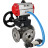 Кран шаровой BV3232P(4pc)-FP-3WL-F Ду20 Ру16 полнопроходной трехходовой, фланцевый, корпус - нержавеющая сталь SS316, с пневмоприводом PA-DA-052 двойного действия, пневмораспределителем 4V320-08 AC220V и ручным дублером MON1-250-T26-ISO в Омске