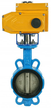 Затвор дисковый поворотный WBV1413E-2W-Fb-H Ду150 Ру16, корпус - чугун GGG50, диск - чугун GGG40, уплотнение - EPDM, с четвертьоборотным электроприводом QT-N-015EM-B1-220VAC-У1 220В (0-10В) HARK в Омске