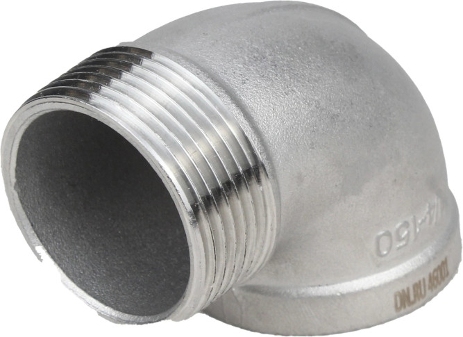 Отвод (уголок) ВР-НР-304 3/8″ Ду10 Ру16 угол 90°, корпус - нержавеющая сталь 304, присоединение - внутренняя / наружная резьба в Омске
