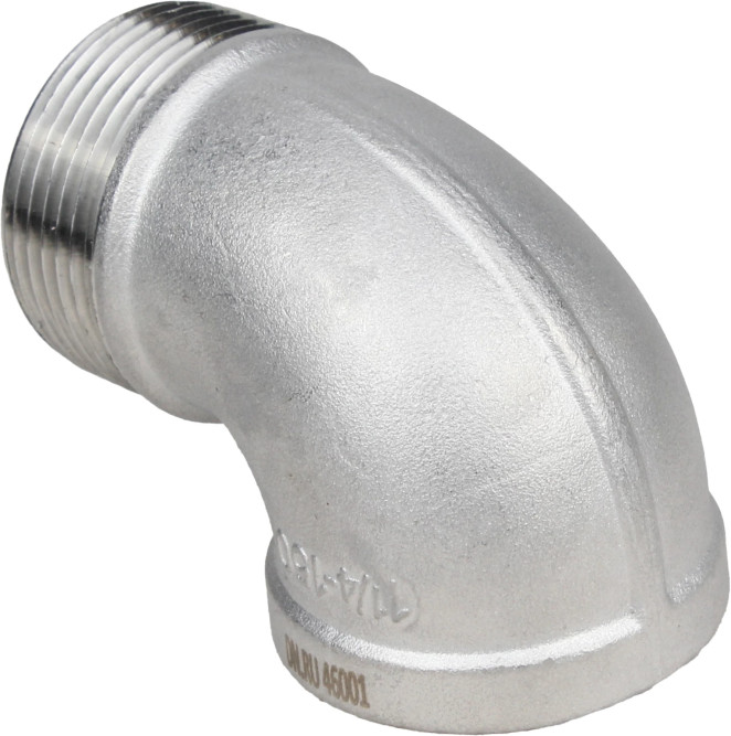 Отвод (уголок) ВР-НР-304 3/8″ Ду10 Ру16 угол 90°, корпус - нержавеющая сталь 304, присоединение - внутренняя / наружная резьба в Омске