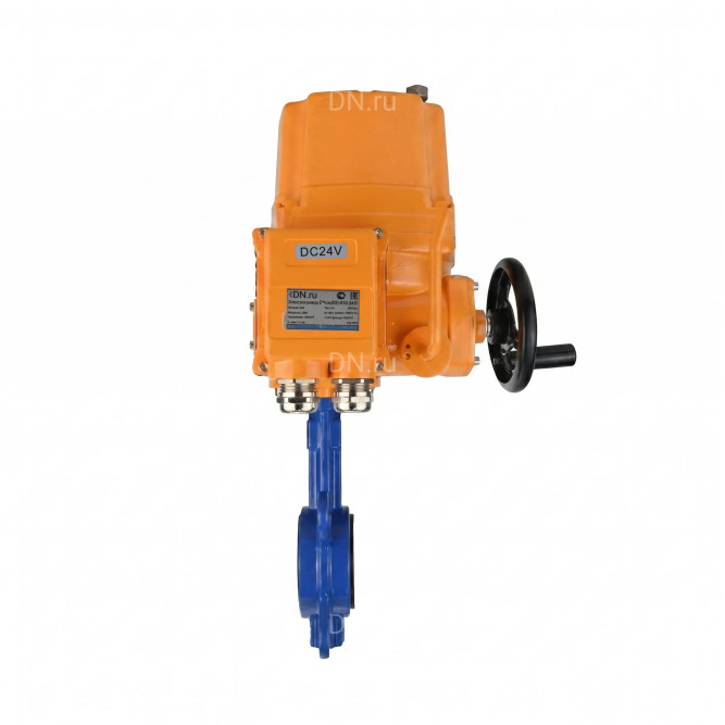 Затвор дисковый поворотный WBV1132N-2W-Fb-H Ду125 Ру16, корпус - чугун GG25, диск - нержавеющая сталь 316L, уплотнение - NBR, с электроприводом QT-EX-015EM-O2-220VAC-У1 в Омске