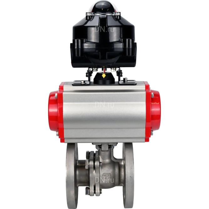 Кран шаровой BV3232P(2pc)-FP-F-ISO-H Ду50 Ру40 фланцевый, полнопроходной, двухсоставной, корпус - нержавеющая сталь SS316, уплотнение - PTFE, с пн.приводом PA-SA-105 пн.распределителем 4M310-08 DC24V БКВ APL-510N-EX в Омске