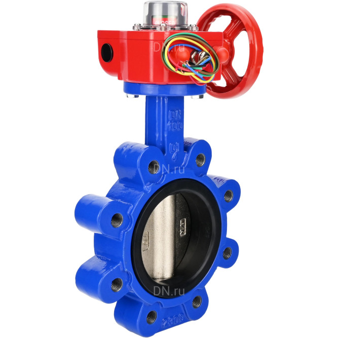 Затвор дисковый поворотный WBV1616E-2W-Fb-H Ду125 Ру16 LUG межфланцевый, корпус - чугун QT450, диск - чугун QT450, уплотнение - EPDM, с редуктором HGBF RQN1-180Z в Омске