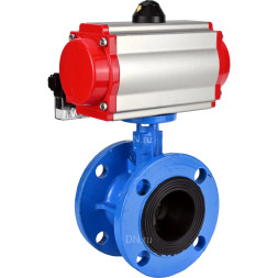 Затвор дисковый поворотный WBV1313E-2W-F-H Ду200 Ру16 фланцевый, корпус - чугун GGG40, диск - чугун GGG40, уплотнение - EPDM, с пневмоприводом PA-DA-140 и пневмораспределителем 4M310-08 DC24V