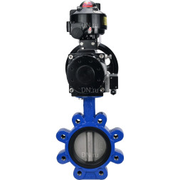 Затвор дисковый поворотный WBV1631E-2W-Fb-H Ду125 Ру16 LUG корпус - чугун QT450, диск - нержавеющая сталь 304, уплотнение - EPDM, с пневмоприводом PA-DA-105-1, пневмораспределителем 4M310-08 AC220V, БКВ APL-510N EX и БПВ AFC2000