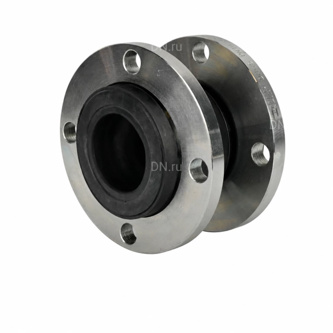 Компенсатор резиновый CR-N25-F Ду65 Ру10/16 KRN, резиновая вставка (корпус) - NBR, тип присоединения - фланцевый, материал фланцев - сталь углеродистая оцинкованная в Омске