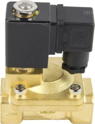 Клапан электромагнитный VS400-NT-NC-24VAC 1 1/4″ Ду32 Ру16 пилотного действия двухходовой, корпус - латунь, присоединение - внутренняя резьба, уплотнение - NBR, нормально-закрытый, катушка - 24В AC