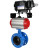 Затвор дисковый поворотный WBV1313E-2W-F-H Ду65 Ру16 фланцевый, корпус - чугун GGG40, диск - чугун GGG40, уплотнение - EPDM, с пневмоприводом PA-DA-105 и позиционером YT-1000RSN без обратной связи в Омске