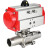 Кран шаровой BV3131P(3pc)-FP-W-ISO-H LONG Ду150 Ру16 полнопроходной, корпус - нержавеющая сталь 304, уплотнение - PTFE, под приварку, с пневмоприводом PA-DA-140 в Омске