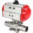 Кран шаровой BV3131P(3pc)-FP-W-ISO-H LONG Ду150 Ру16 полнопроходной, корпус - нержавеющая сталь 304, уплотнение - PTFE, под приварку, с пневмоприводом PA-DA-140 в Омске