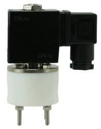 Клапан электромагнитный VS841-VT-NC-220VAC 1 1/2″ Ду40 Ру6 соленоидный двухходовой, корпус - PTFE, уплотнение - VITON, резьбовой, прямого действия, нормально закрытый, катушка - 220В