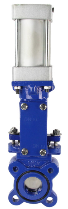 Задвижка шиберная GVKR1331E-2W-Fb-2P Ду250 Ру10 WENZ двусторонняя, межфланцевая, шпиндель - выдвижной, корпус - чугун GGG40, шибер - нержавеющая сталь 304, уплотнение - EPDM, с пневмоприводом в Омске
