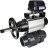 Кран шаровой BV4242E-FP-GRM-ISO Дн25 Ру10 полнопроходной, корпус - НПВХ, шар - НПВХ, уплотнение - EPDM, с пневмоприводом PA-DA-105-1 и пневмопозиционером YT-1000RSN с обратной связью в Омске