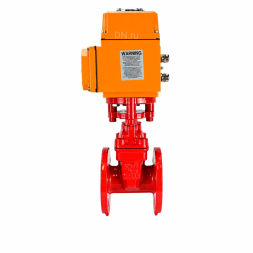 Задвижка клиновая 30ч939р GVWN1414E-2W-F Ду65 Ру10/16, фланцевая, корпус - чугун GGG50, уплотнение - EPDM, c ISO-фланцем и невыдвижным штоком, цвет - красный, с электроприводом многооборотным MT-N-005EM-O1-380VAC-У1 380В