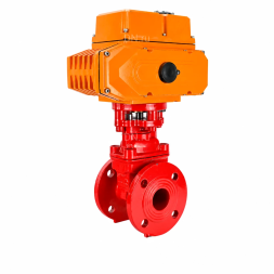 Задвижка клиновая 30ч939р GVWN1414E-2W-F Ду65 Ру10/16, фланцевая, корпус - чугун GGG50, уплотнение - EPDM, c ISO-фланцем и невыдвижным штоком, цвет - красный, с электроприводом многооборотным MT-N-005EM-O1-380VAC-У1 380В