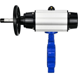 Затвор дисковый поворотный WBV1631N-2W-Fb-H Ду125 Ру16 LUG корпус - чугун QT450, диск - нержавеющая сталь 304, уплотнение - NBR, с пневмоприводом PA-DA-105-1