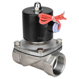 Клапан электромагнитный VS131-VT-NC-24VAC 3/8″ Ду10 Ру10 прямого действия двухходовой, корпус - сталь нержавеющая 304, присоединение - внутренняя резьба, уплотнение - VITON, нормально-закрытый, катушка - 24 В AC