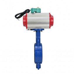 Затвор дисковый поворотный WBV1432N-2W-Fb-H Ду80 Ру16 корпус - чугун GGG50, диск - нержавеющая сталь 316L, уплотнение - NBR, с пневмоприводом PA-SA-105, пневмораспределителем 4M310-08 DC24V и магнитным переключателем ALS200D