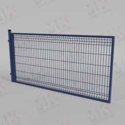Ворота для 3D забора синие (RAL 5005) 3000х1500 мм распашные