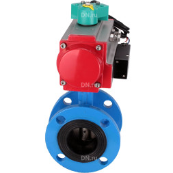Затвор дисковый поворотный WBV1331E-2W-F-H Ду50 Ру16 корпус - чугун GGG40, диск - нержавеющая сталь 304, уплотнение - EPDM, с пневмоприводом PA-DA-105, пневмораспределителем 4M310-08 AC220V и магнитным переключателем ALS200D