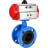 Затвор дисковый поворотный WBV1313E-2W-F-H Ду125 Ру16 фланцевый, корпус - чугун GGG40, диск - чугун GGG40, уплотнение - EPDM, с пневмоприводом PA-DA-130 двойного действия в Омске