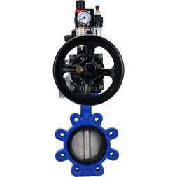 Затвор дисковый поворотный WBV1631E-2W-Fb-H Ду125 Ру16 LUG корпус - чугун QT450, диск - нержавеющая сталь 304, уплотнение - EPDM, с пневмоприводом PA-DA-105-1, пневмораспределителем 4M310-08 AC220V, БКВ APL-210N и БПВ AFC2000