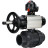 Кран шаровой BV4242E-FP-GRM-ISO Дн25 Ру10 полнопроходной, корпус - НПВХ, шар - НПВХ, уплотнение - EPDM, с пневмоприводом PA-DA-105-1, пневмораспределителем 4M310-08 DC24V и БКВ APL-510N EX в Омске