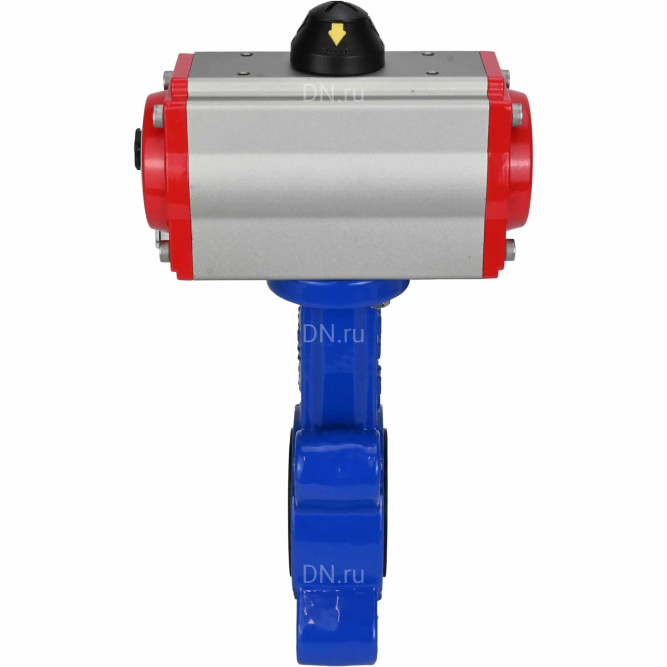 Затвор дисковый поворотный WBV1616E-2W-Fb-H Ду125 Ру16 LUG корпус - чугун QT450, диск - чугун QT450, уплотнение - EPDM, с пневмоприводом PA-SA-140 и пневмораспределителем 4M310-08 DC24V в Омске