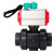 Кран шаровой BV4242E-FP-GRM-ISO Дн65 Ру10 полнопроходной, корпус - НПВХ, шар - НПВХ, уплотнение - EPDM, с пневмоприводом PA-SA-065 и магнитным переключателем ALS200D в Омске