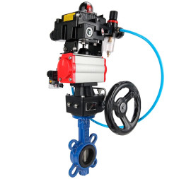 Затвор дисковый поворотный WBV1413E-2W-Fb-H Ду40 Ру16, корпус - чугун GGG50, диск - чугун GGG40, EPDM, 9х9, F05, с пневмоприводом PA-DA-052, пневмораспределителем 4M310-08 DC24V, БКВ APL-410N EX, ручным дублером MON1-250-T26-ISO, БПВ AFC2000