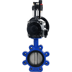 Затвор дисковый поворотный WBV1631N-2W-Fb-H Ду125 Ру16 LUG корпус - чугун QT450, диск - нержавеющая сталь 304, уплотнение - NBR, с пневмоприводом PA-DA-105-1, пневмораспределителем 4M310-08 DC24V и БПВ AFC2000