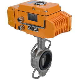 Затвор дисковый поворотный WBV3232E-2W-Fb-H Ду100 Ру16, корпус - нержавеющая сталь 316L, диск - нержавеющая сталь 316L, уплотнение - EPDM, с электроприводом QT-N-010EM-B1-220VAC-У1 (0-10В) HARK