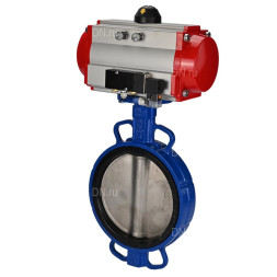 Затвор дисковый поворотный WBV1413E-2W-Fb-H Ду200 Ру16, корпус - чугун GGG50, диск - чугун GGG40, уплотнение - EPDM, с пневмоприводом PA-DA-130 и пневмораспределителем 4M310-08 DC24V