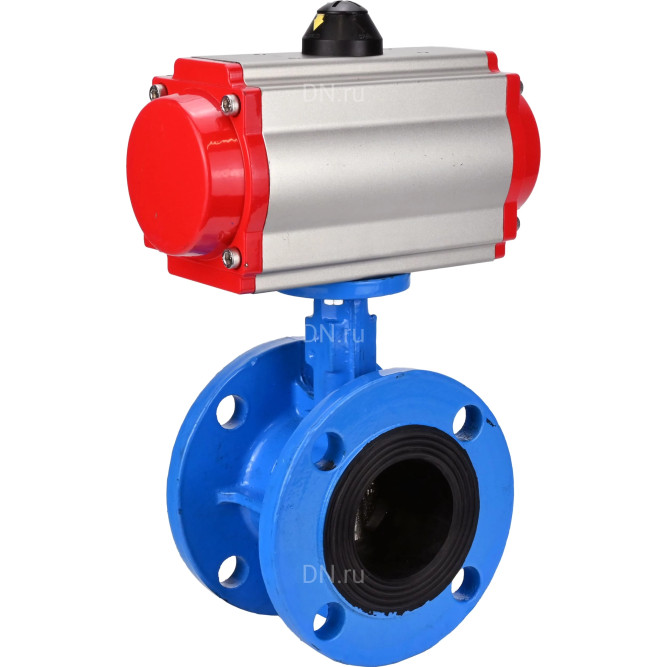 Затвор дисковый поворотный WBV1313E-2W-F-H Ду50 Ру16 фланцевый, корпус - чугун GGG40, диск - чугун GGG40, уплотнение - EPDM, с пневмоприводом PA-DA-105 двойного действия в Омске